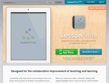 Tablet Screenshot of lessonnote.com